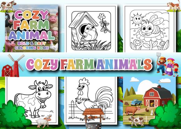 Cozy Farm Animals Coloring Page