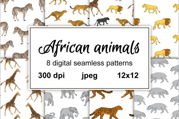 African Wild Animals Pattern Prints