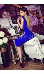 Rochie De Ocazie Gold Back Blue