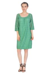 Rochie verde din dantela florala 9427 V