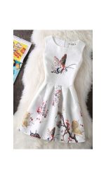 Rochie Cu Imprimeu Real Birds