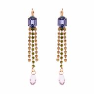 Cercei Penelope placati cu aur 24K - 1518/1-1089RG6