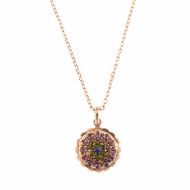 Pandantiv cu lant Penelope placat cu aur 24K - 5141-1089RG