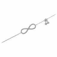 Bratara Argint 925 Glittering Infinity & Trio Crystals