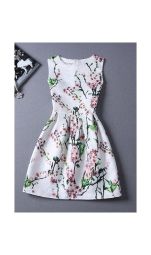 Rochie Eleganta White Flowers