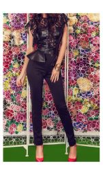 Salopeta Black Peplum