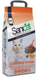 Nisip pentru litiera Sanicat Clumping cu portocale 5 L