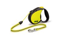 Lesa pentru caini Flexi Neon reflectorizanta cu snur S 5M