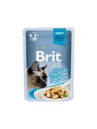 Hrana umeda pentru pisici Brit Premium cu file de pui in sos 85 g