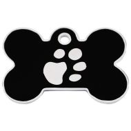 Medalion pentru caini Os Labute Silver Black Imac L