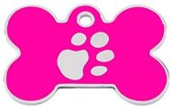 Medalion pentru caini Os Labute Silver Pink Imac L