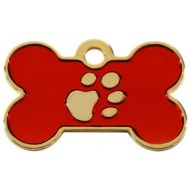 Medalion pentru caini Os Labute Gold Red Imac S