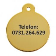 Medalion pentru caini Rotund Gold Imac L