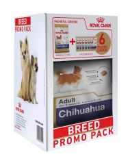 Kit hrana uscata pentru caini Royal Canin Chihuahua Adult 1.5 kg + 6 plicuri X 85 g CADOU