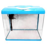 Acvariu albastru din sticla Hopar 48.5x28.5x43 cm