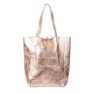 GEANTA SHOPPING DAMA ROZ GLITTER PIELE NATURALA CECILIA