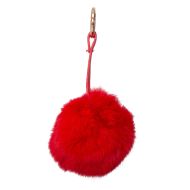 ACCESORIU GEANTA POMPON ROSU BLANA IEPURE