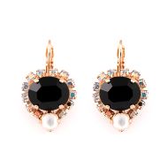 Cercei Aurore in Black placati cu aur 24K | 1132/2-M87280RG6