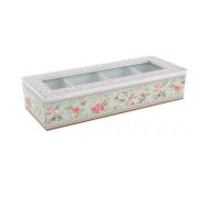 Cutie ceai, design floral
