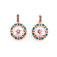 Cercei Serenity placati cu aur 24K | 1386-1312RG6