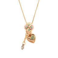 Pandantiv cu lant Orchid placat cu aur 24K | 5319/1-1050RG