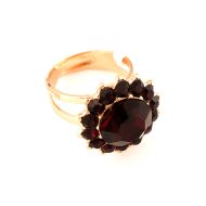 Inel Poppy placat cu aur 24K - 7023-208208RG