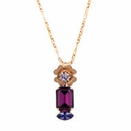 Pandantiv cu lant Purple Rain placat cu aur 24K | 5099/1-1062RG