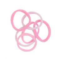 Set 6 elastice par, nuante roz