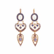 Cercei Purple Rain placati cu aur 24K | 1423/1-M1062RG6