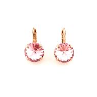 Cercei Rose placati cu aur 24K - 1448-223RG6