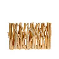 Set 4 vase cilindrice in suport lemn natur