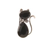 Brosa eleganta, pisica neagra