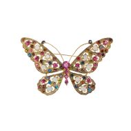 Brosa fluture metalic