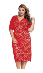 Rochie Din Dantela Red Intuition XXL