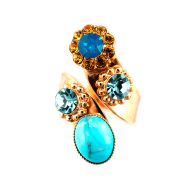 Inel Jasmine placat cu aur 24K | 7519-M1323RG