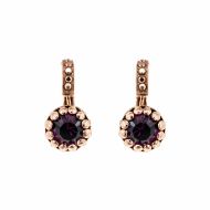 Cercei Bohemian Rhapsody placati cu aur 24K | 1160-1072RG6