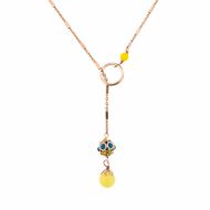 Pandantiv cu lant Kokomo placat cu aur 24K | 5134-M1058RG