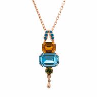 Pandantiv cu lant Kokomo placat cu aur 24K | 5040/8-1058RG