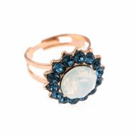 Inel Mood Indigo placat cu aur 24K | 7023-1069RG