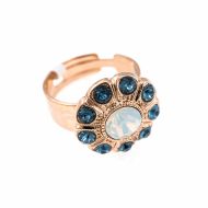 Inel Mood Indigo placat cu aur 24K | 7205/1-1069RG