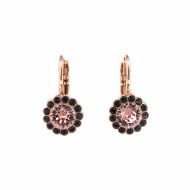 Cercei Black Velvet placati cu aur 24K - 1133-1073RG6