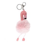 Breloc roz, pasare flamingo