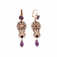 Cercei Bohemian Rhapsody placati cu aur 24K - 1015/1-1072RG6