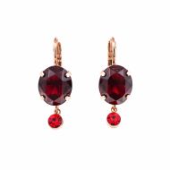 Cercei Lady In Red placati cu aur 24K | 1023/2-1070RG6
