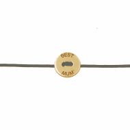 Bratara Argint 925, placata cu aur roz 18K, Filo - Best Mum, Antracite