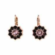 Cercei Black Velvet placati cu aur 24K - 1157-1073RG6