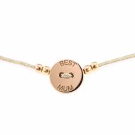 Choker Argint 925, placat cu aur roz 18K, Filo - Best Mum, Menta