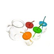 Set limonada, carafa si 4 pahare cu pai