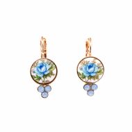 Cercei Blue Sky placati cu aur 24K - 1018-2021RG6