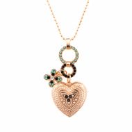 Pandantiv cu lant Zanzibar placat cu aur 24K | 5104/1-M1081RG